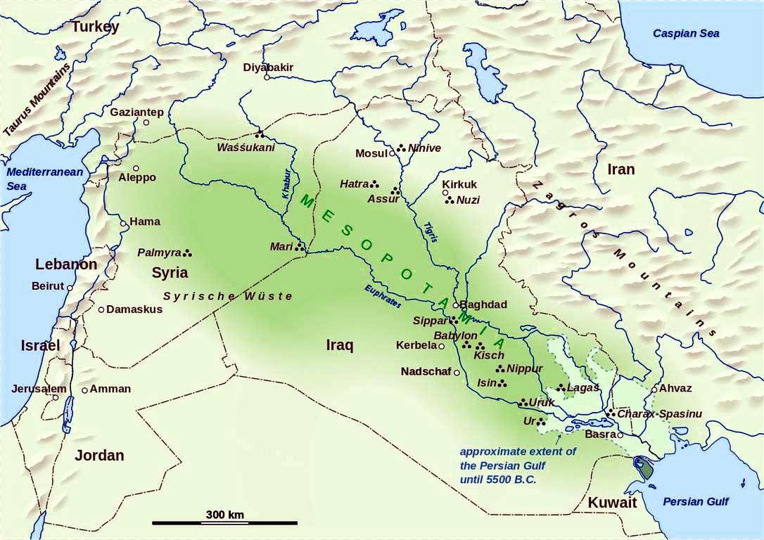 Map Mesopotamian Civilization